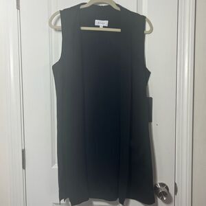 New With Tags Kyore Black Sleeveless Open Sweater Size Small